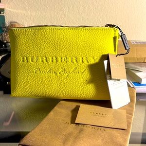 Burberry bright yellow pouch